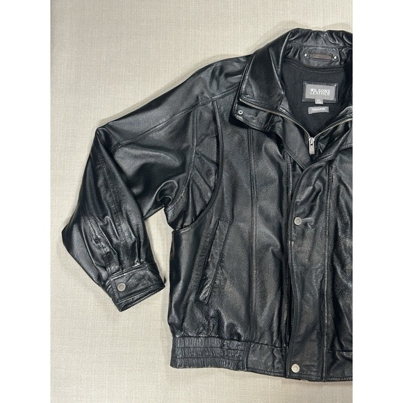 Wilson's Leather Jacket Thinsulate 2 In 1 Mens Size XL Excellent Condition Black - Picture 2 of 16